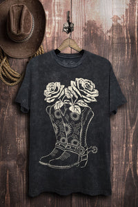 Roses and Boots Tee