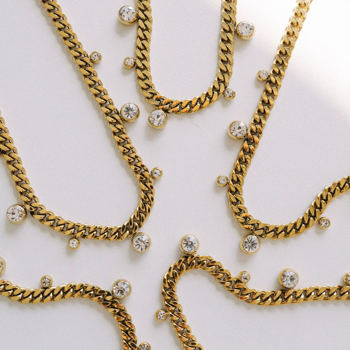 Chloe Crystal Cuban Chain Necklace