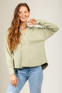 The Fran Top in Olive