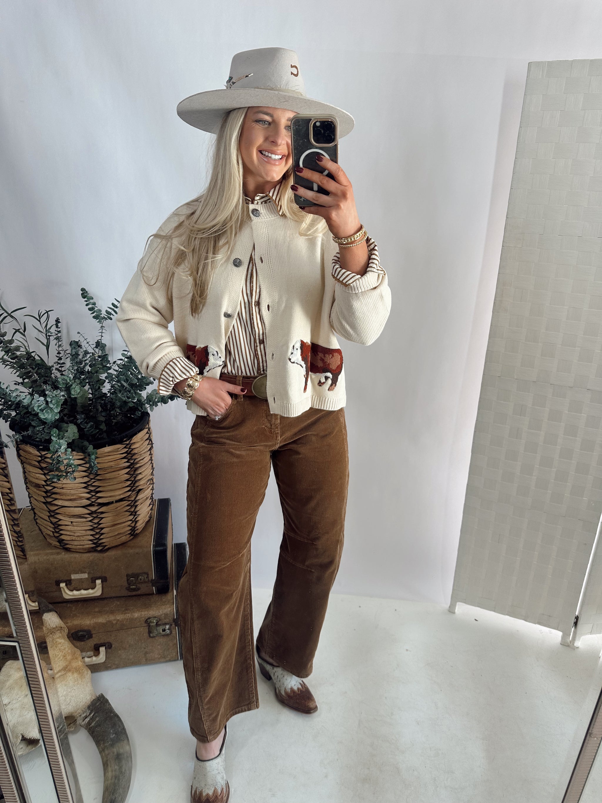 Teddy Barrel Pants *Brown