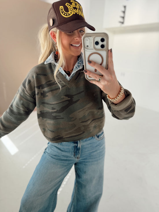 Clara Camo Sweater