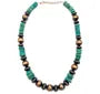 Mickey Cloud Mt. Turquoise Copper Bead Necklace