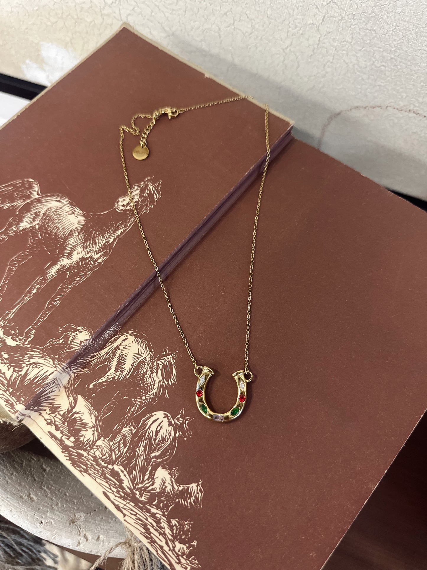 Lainey Crystal Horseshoe Necklace