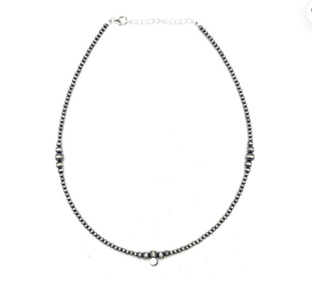 Handstrung Bead 3-6MM 16 Inch Graduated Pearl Necklace