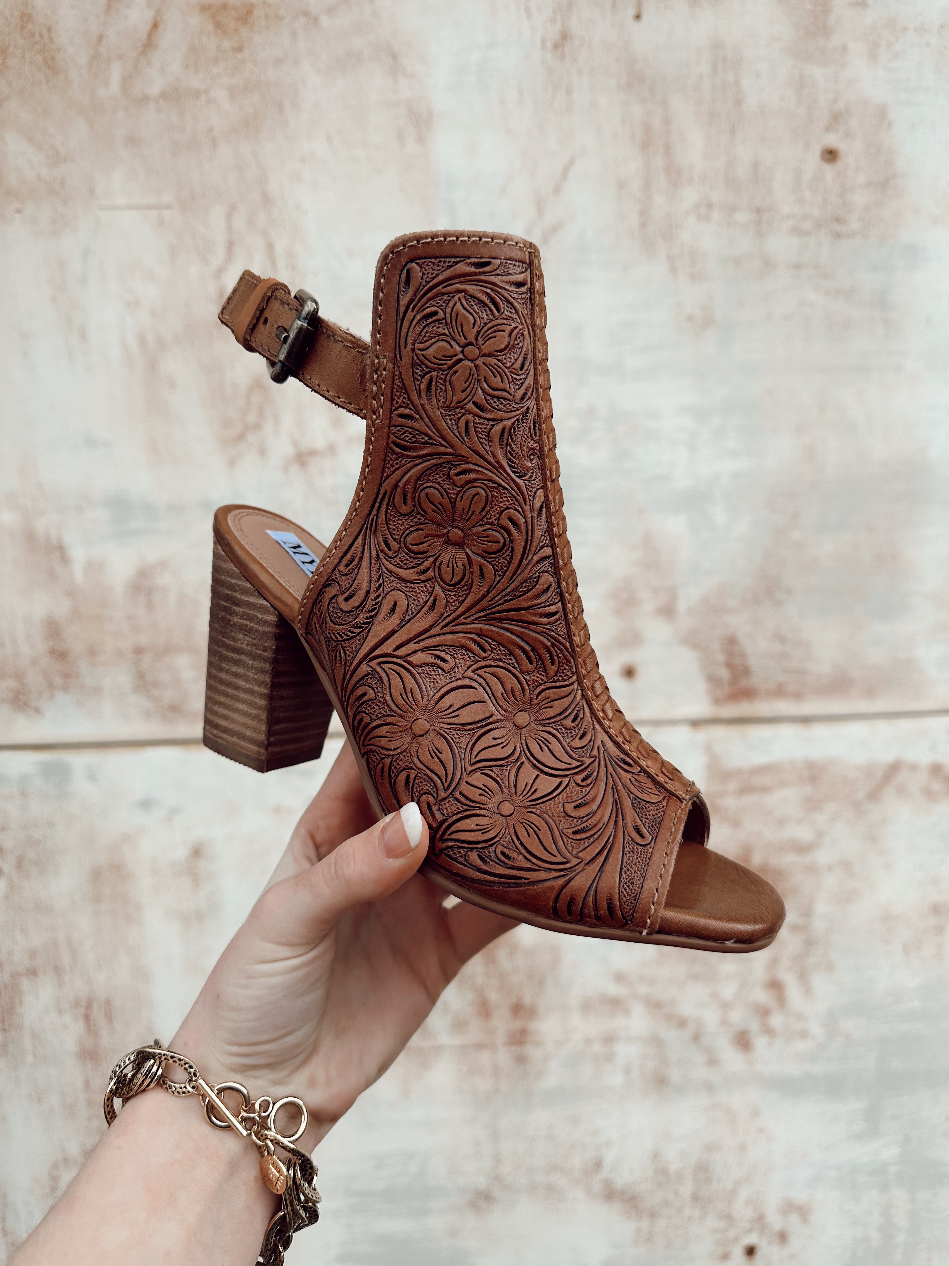 Monika Boot in Hand-tooled Leather