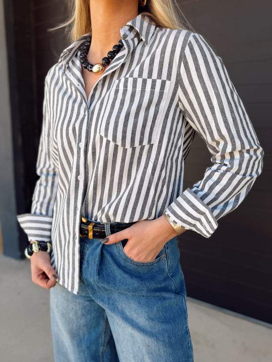 Sonny Striped Top *Black