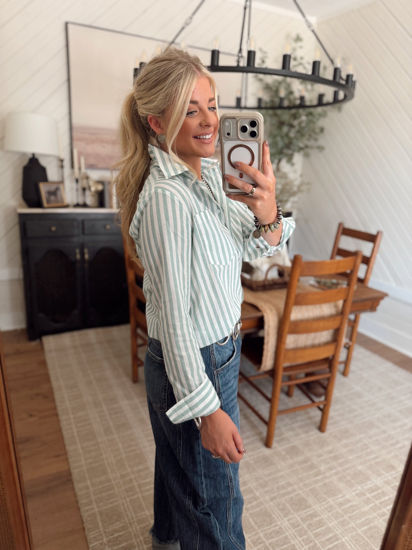 Sonny Striped Top *Sage