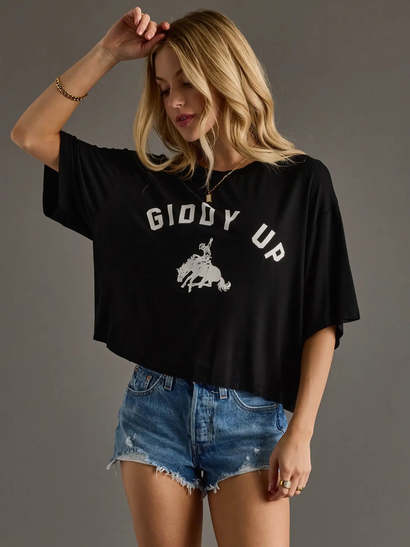 Giddy Up Cropped Tee