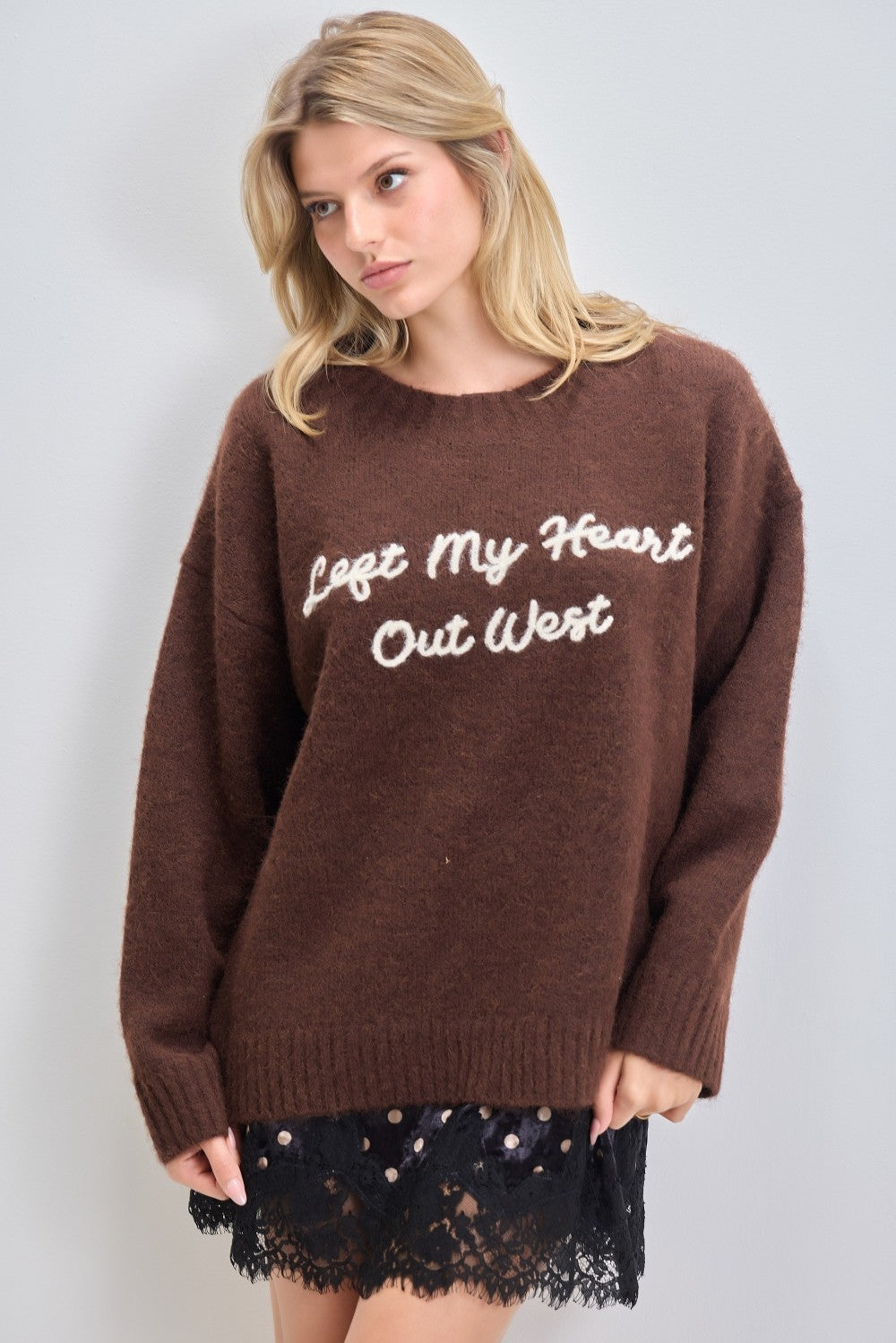 Left My Heart Out West Sweater