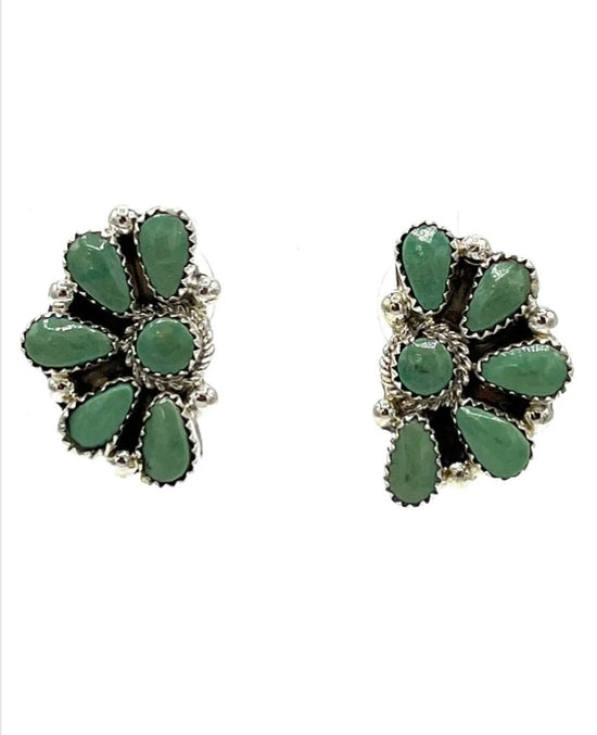 Zuni Handmade Kingman Turquoise Earrings - Alicia Wilson