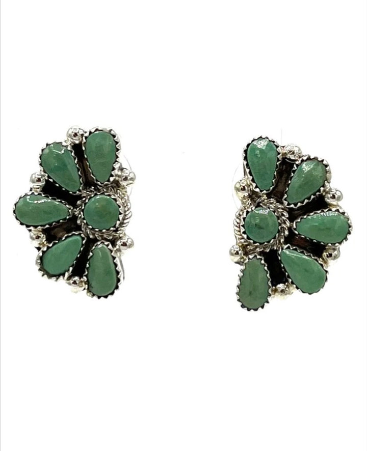 Zuni Handmade Kingman Turquoise Earrings - Alicia Wilson