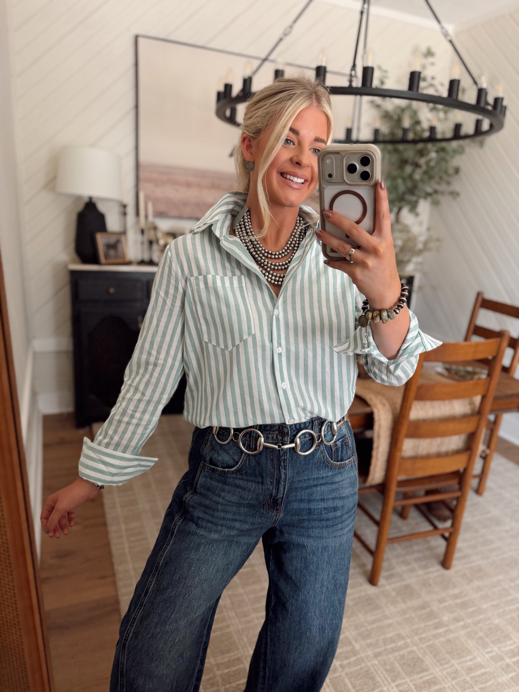 Sonny Striped Top *Sage