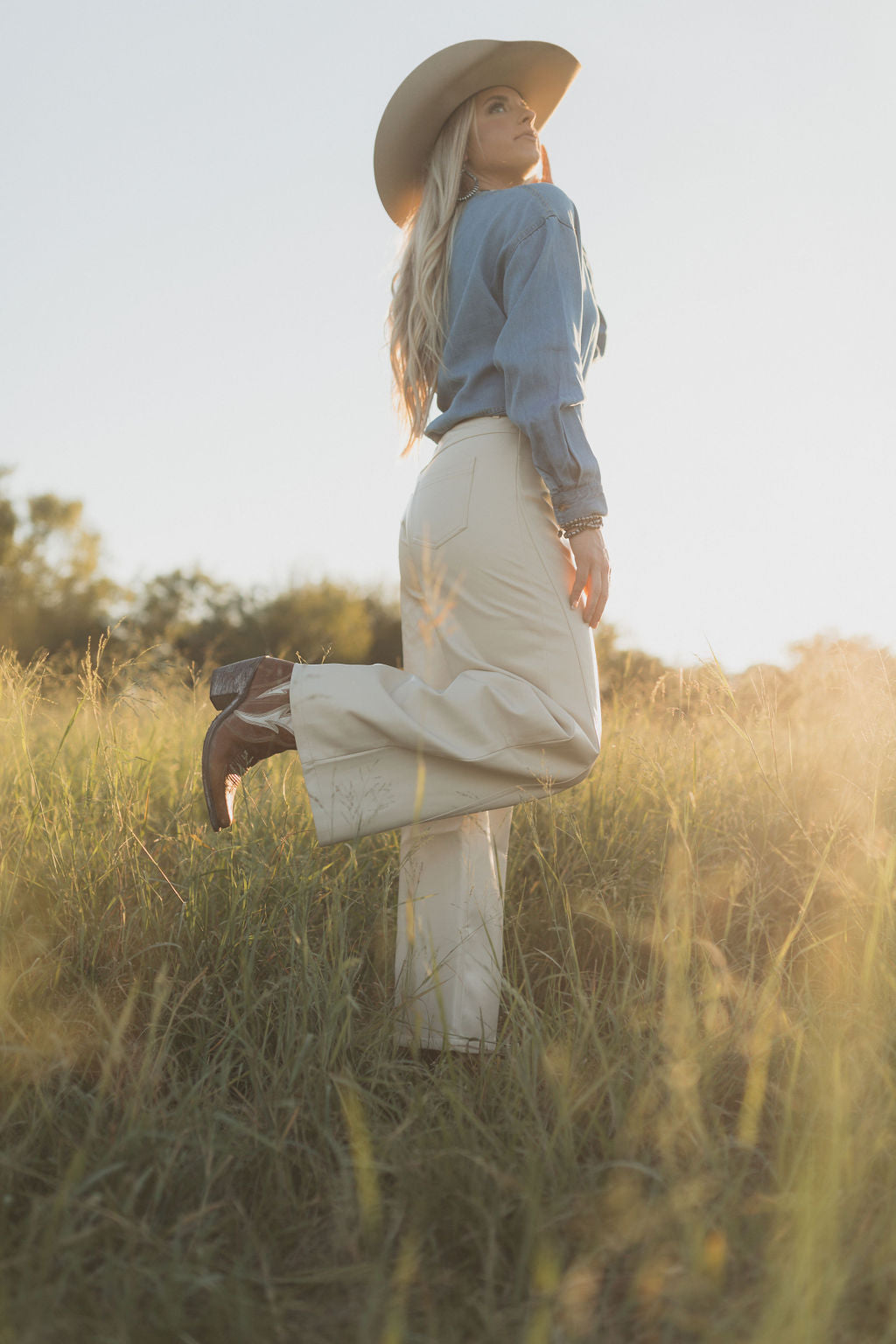 Laredo Leather Pants *Ivory