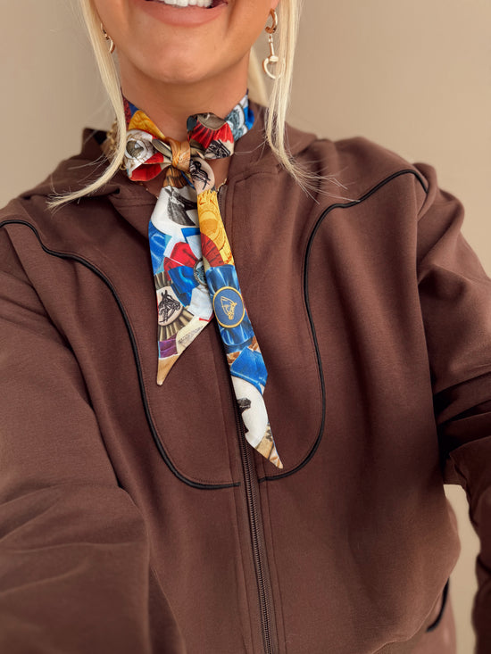 Zip It Up Western Jacket *Mocha