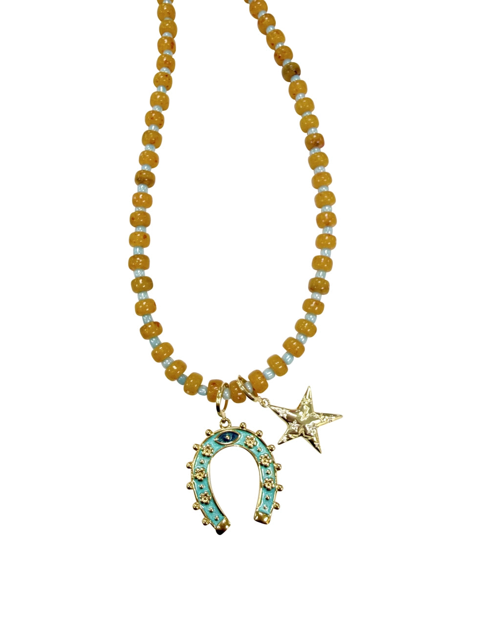 Mitchell Beaded Double Charm Necklace