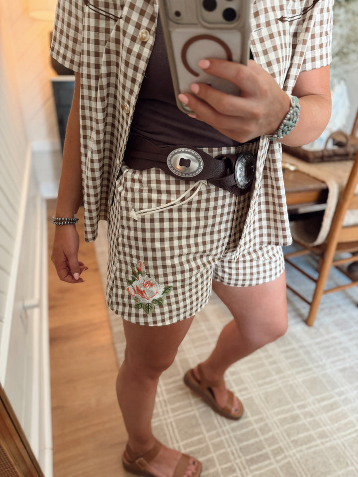 Gingham Rodeo Shorts