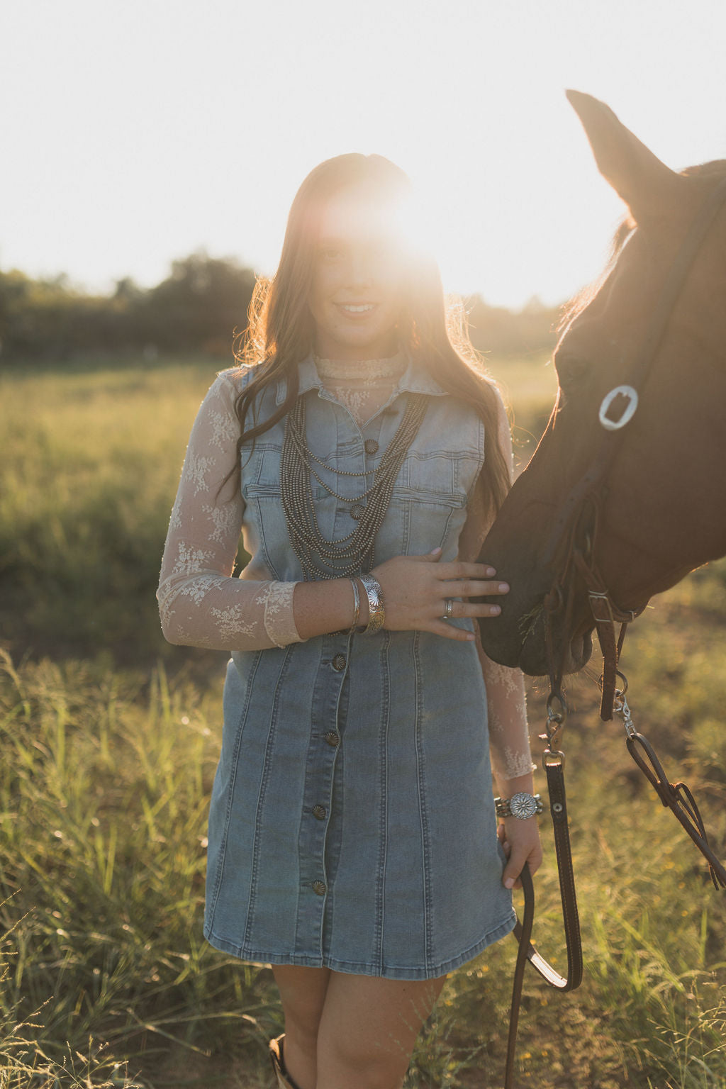 Sweetheart Denim Dress