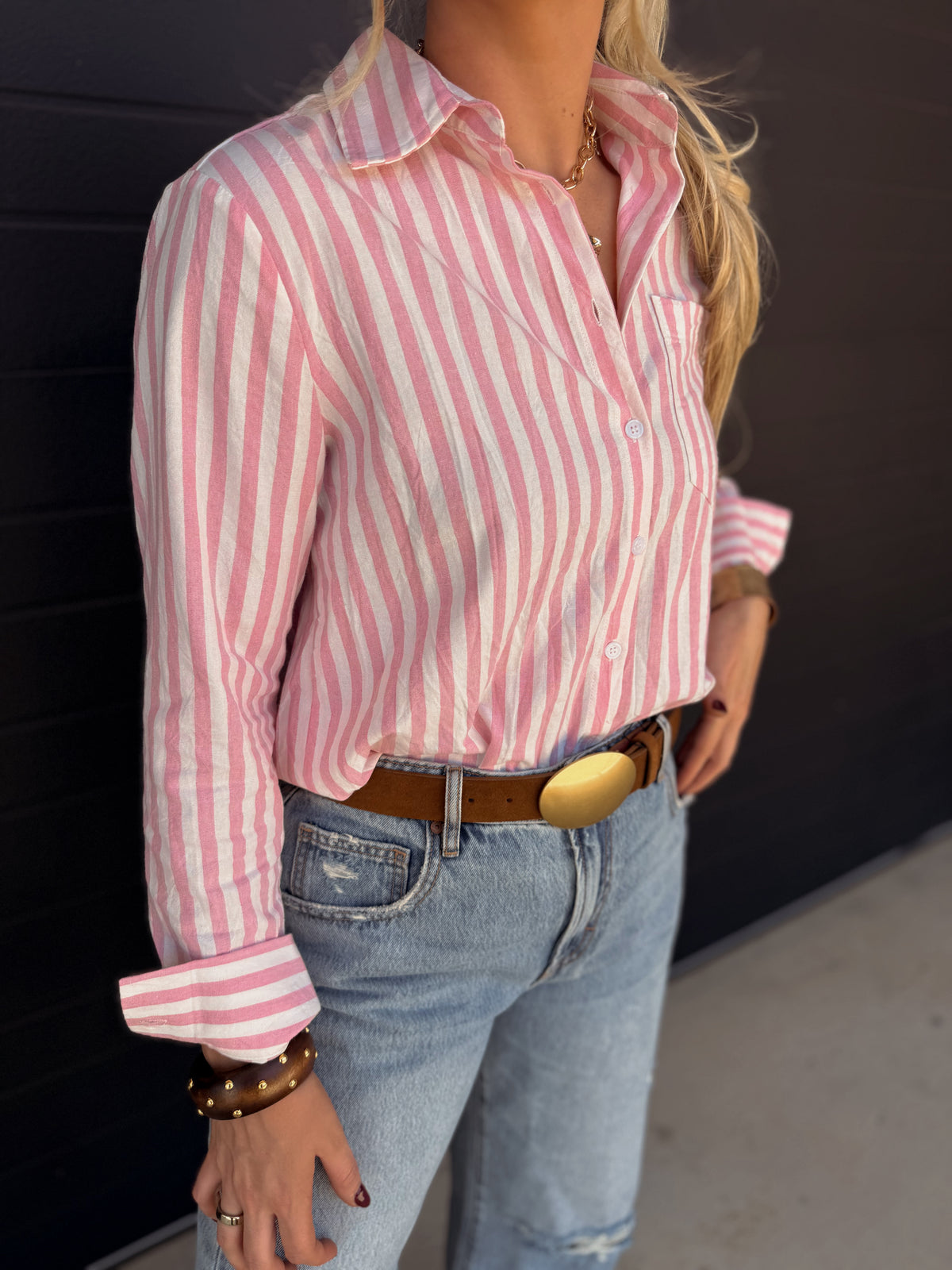 Sonny Striped Top *Pink