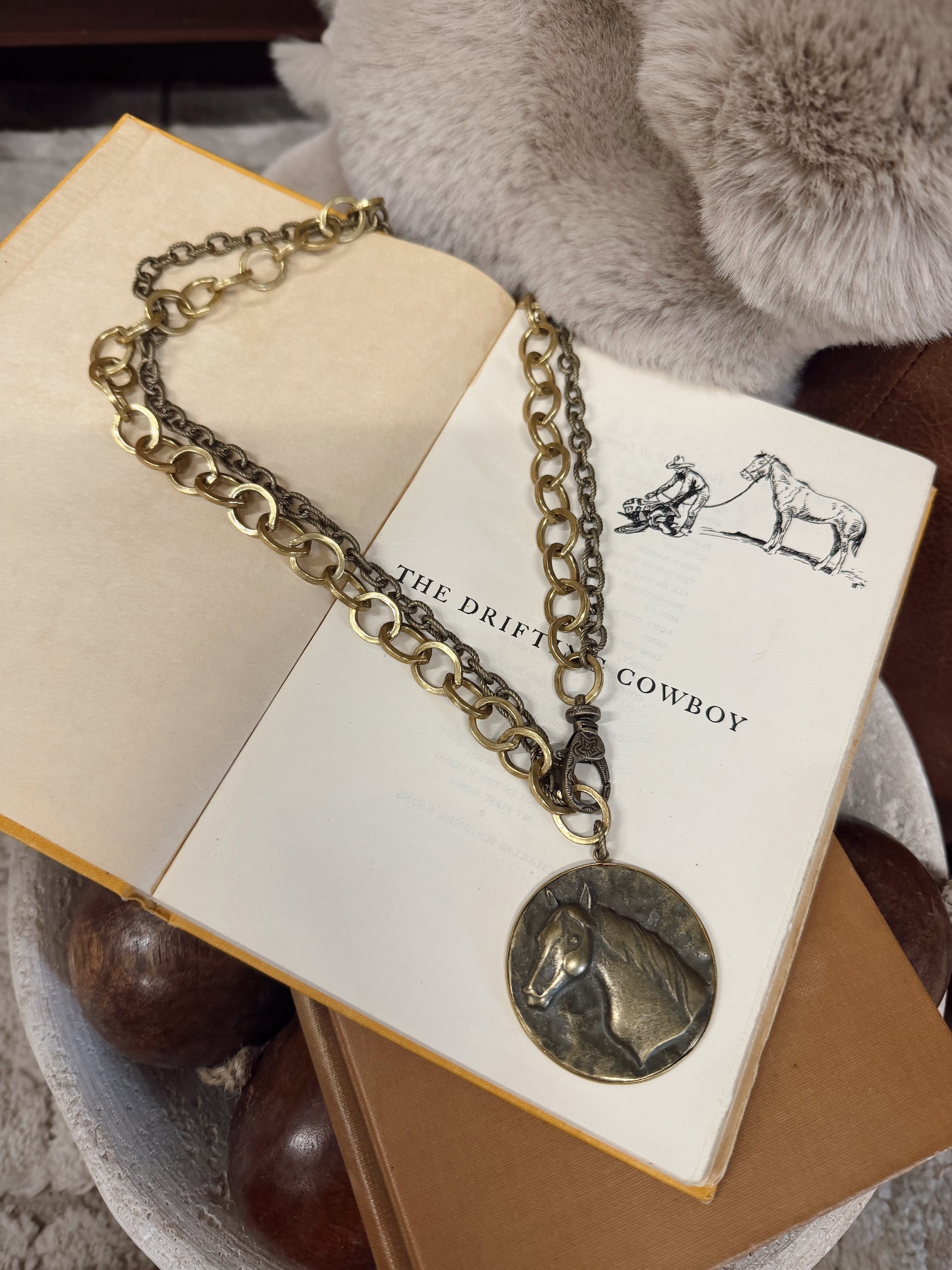 Royal Stallion Medallion Necklace