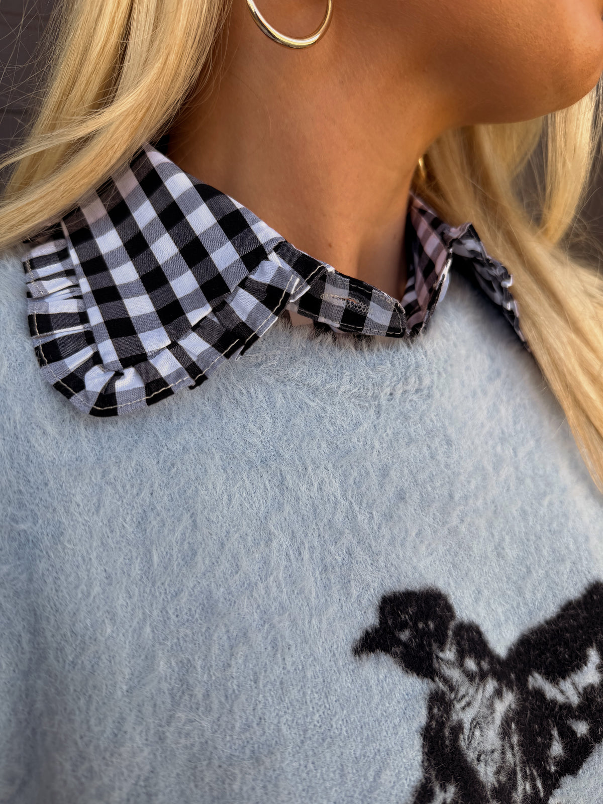 Black Gingam Collar