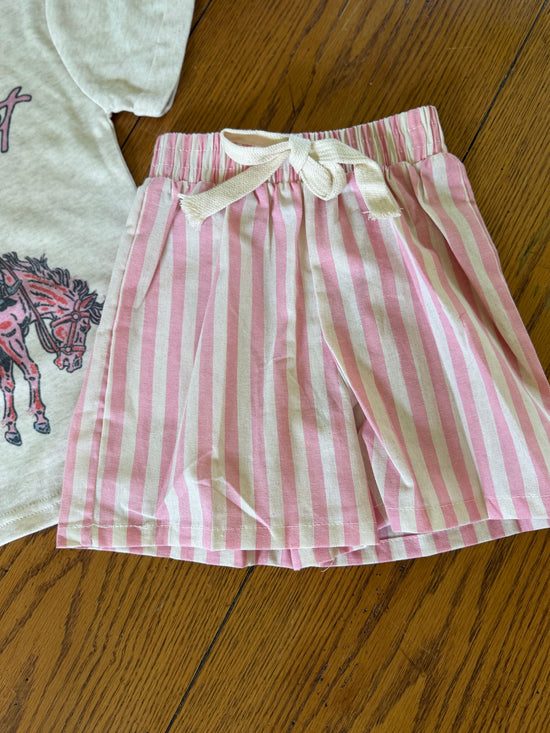 Kids Pink Pony Shorts
