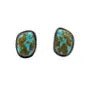 Navajo Handmade Kingman Turquoise Earrings - Donovan Nez