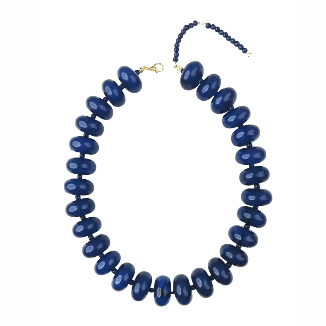 Bailey Chunky Beaded Necklace- Navy