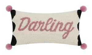 Darling Pom Pom Hooked Pillow