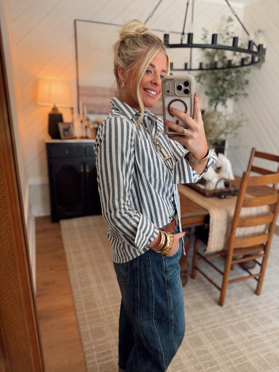 Sonny Striped Top *Navy