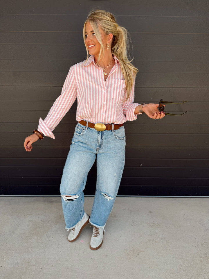 Sonny Striped Top *Pink