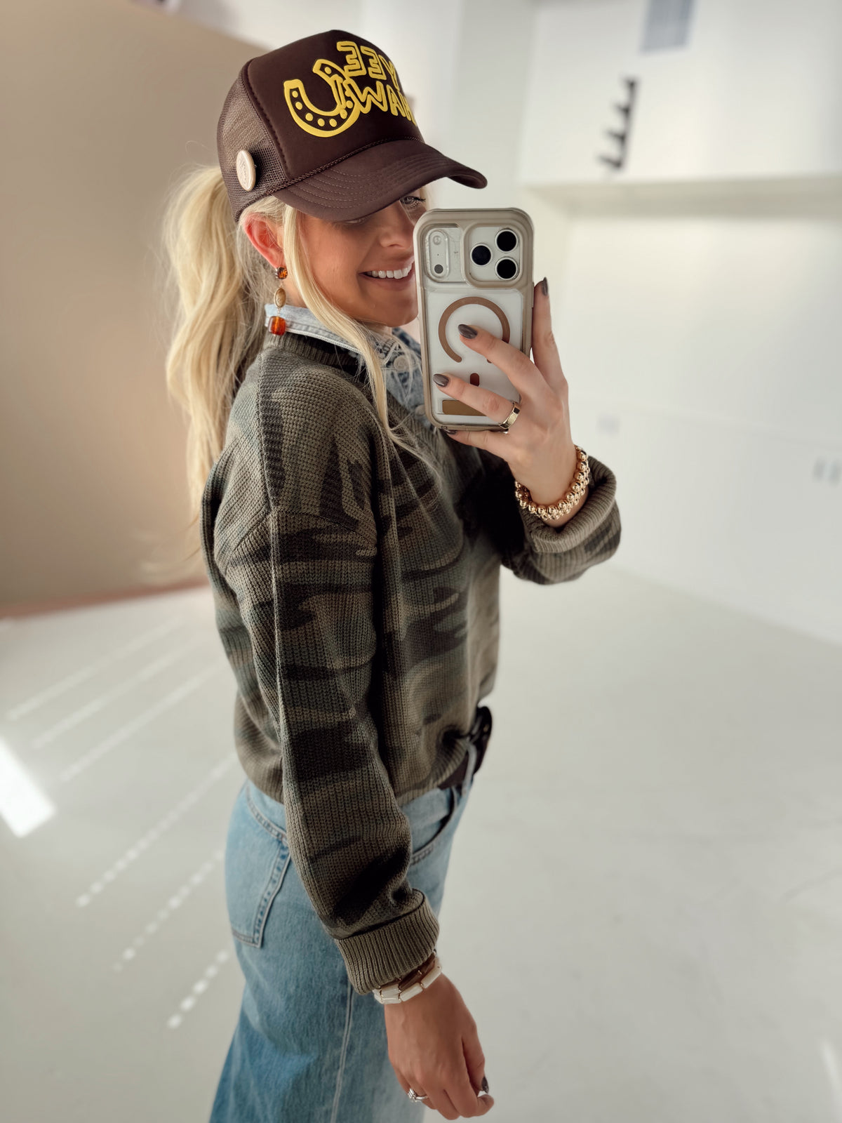 Clara Camo Sweater