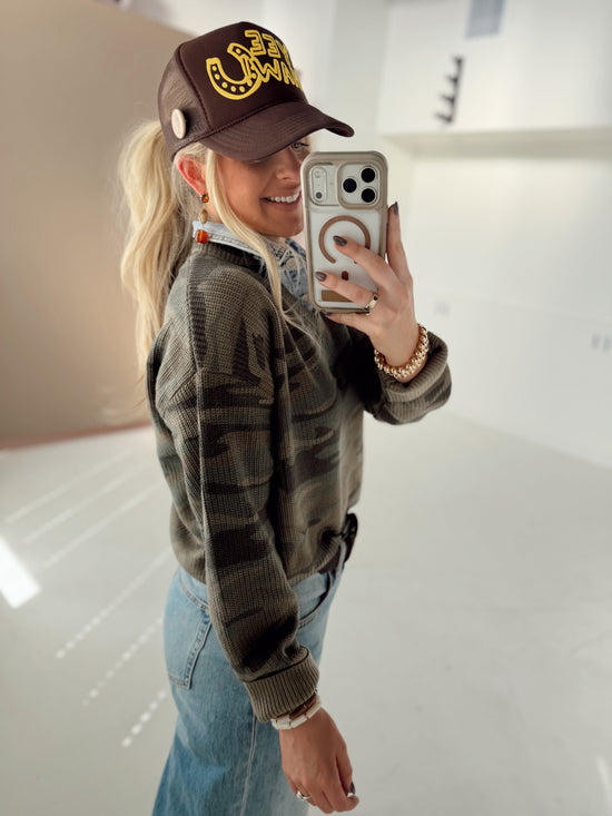 Clara Camo Sweater