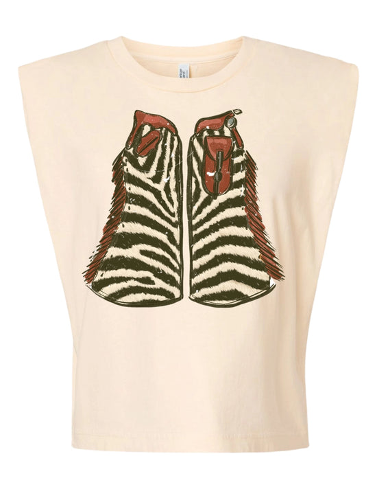 Zebra Chaps Tank