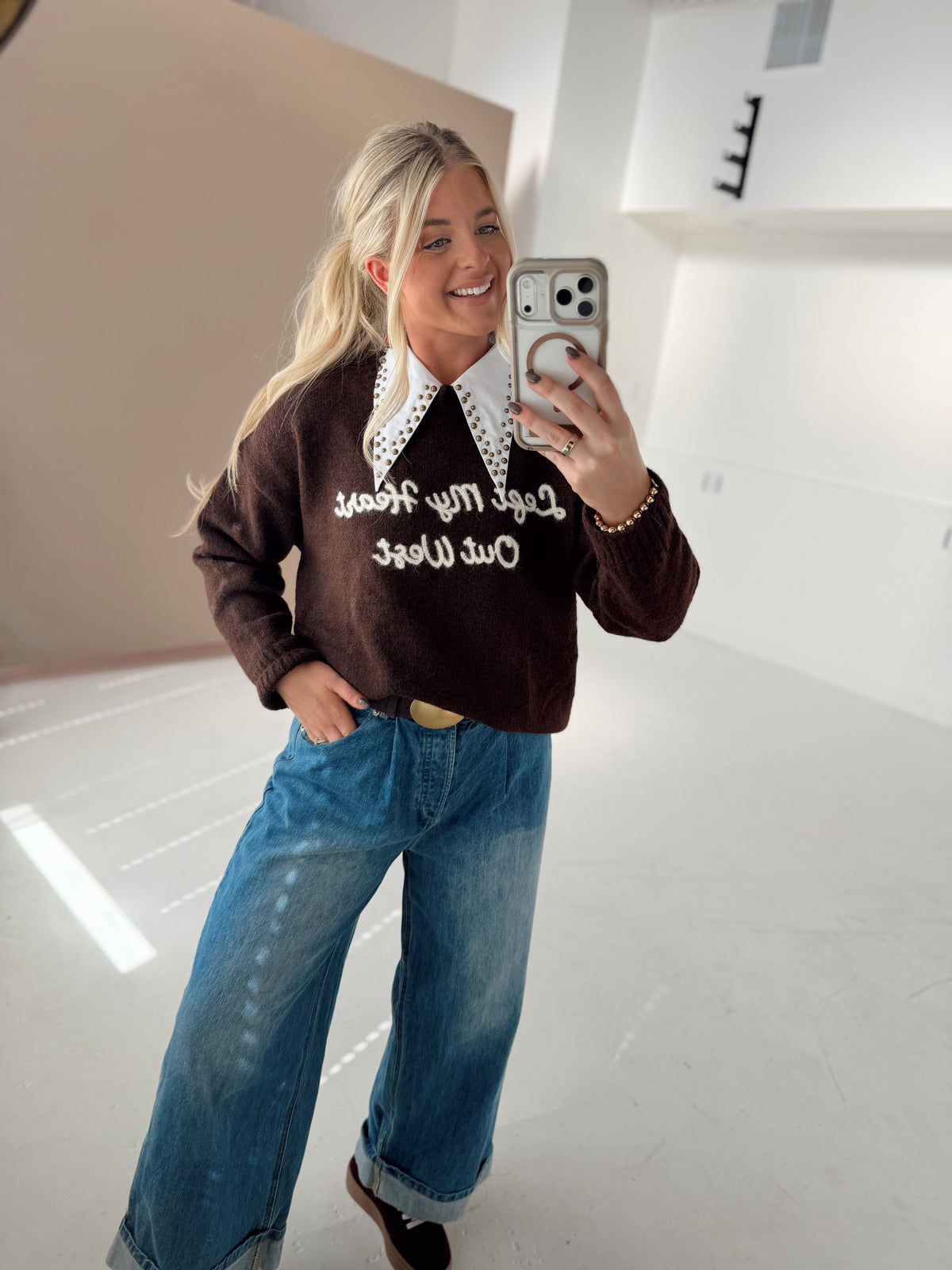 Left My Heart Out West Sweater