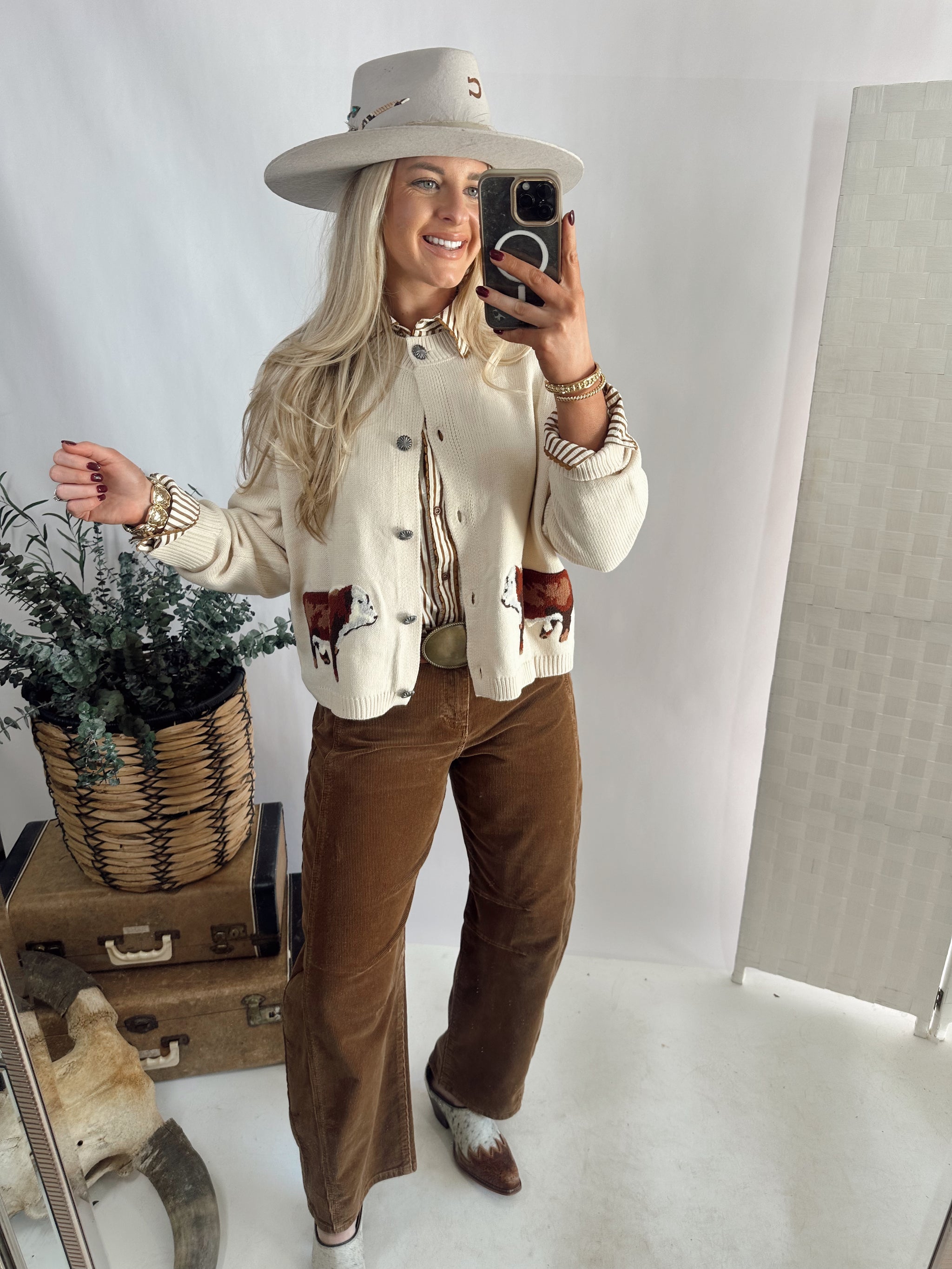 RANCH ROYALTY CARDIGAN *HERFY