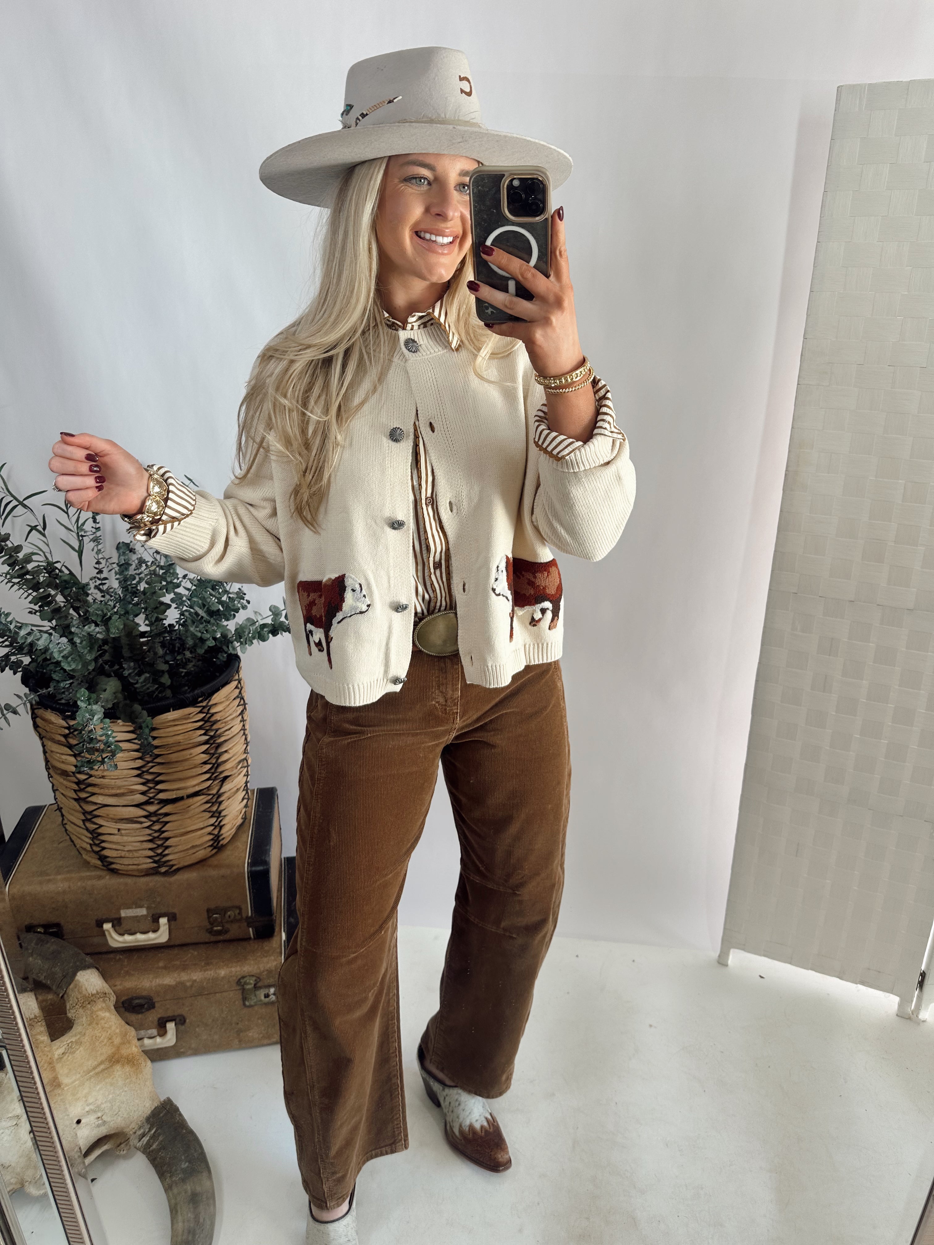 RANCH ROYALTY CARDIGAN *HERFY