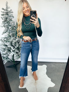 The Emily Top in Hunter Green