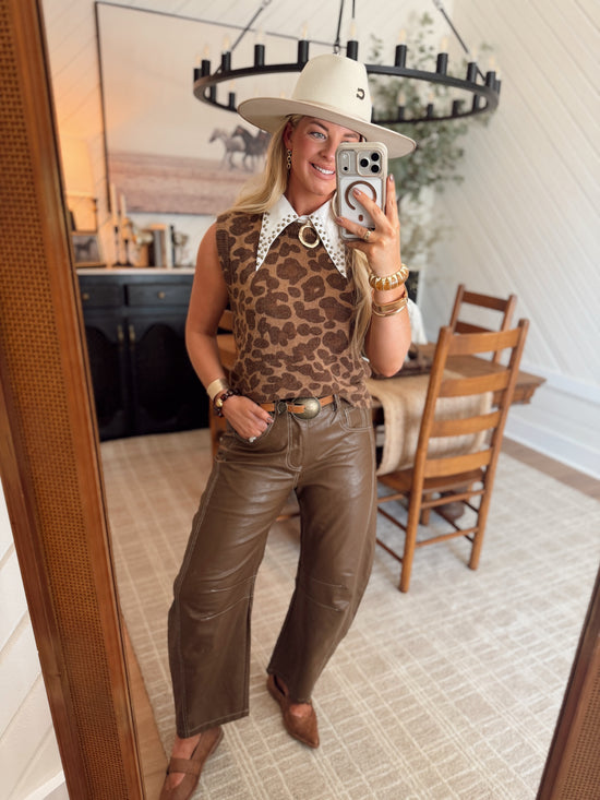 Landon Leopard Top