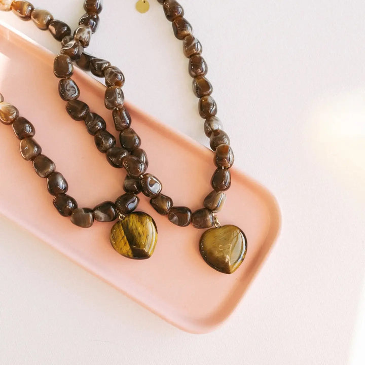 Jade Stone Heart Necklace