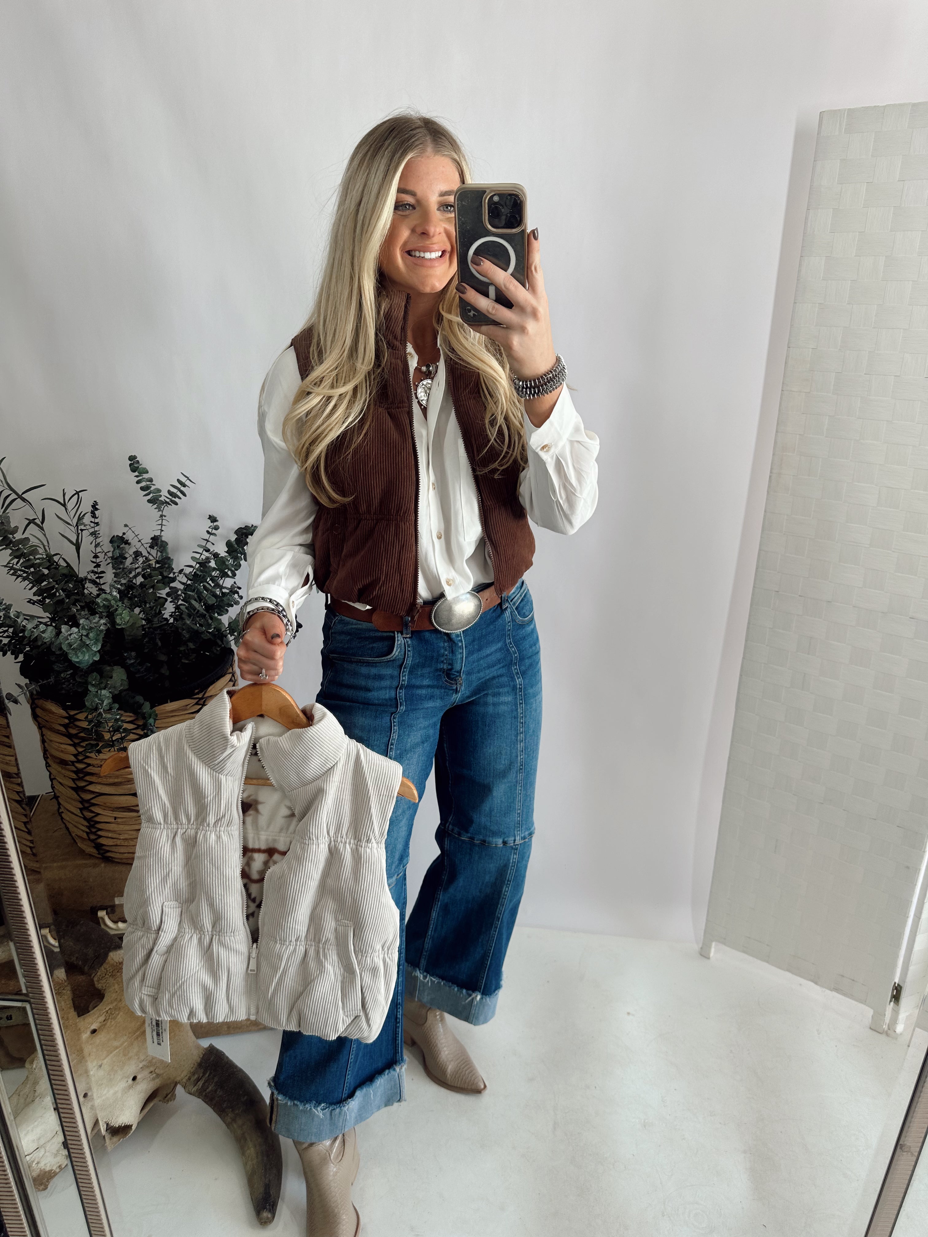 Polly Puffer Vest*CREAM-DOOR BUSTER