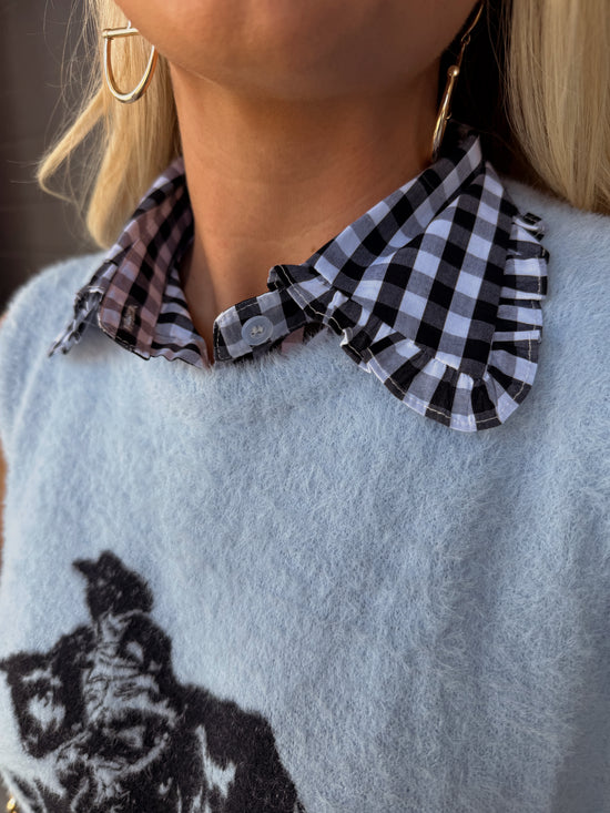 Black Gingam Collar