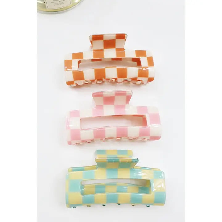 Checkered Hair Clip