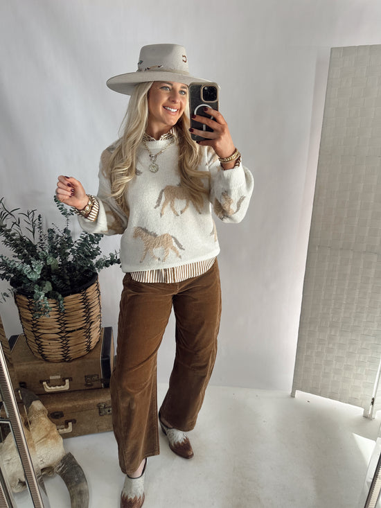 Galloping Horses Sweater
