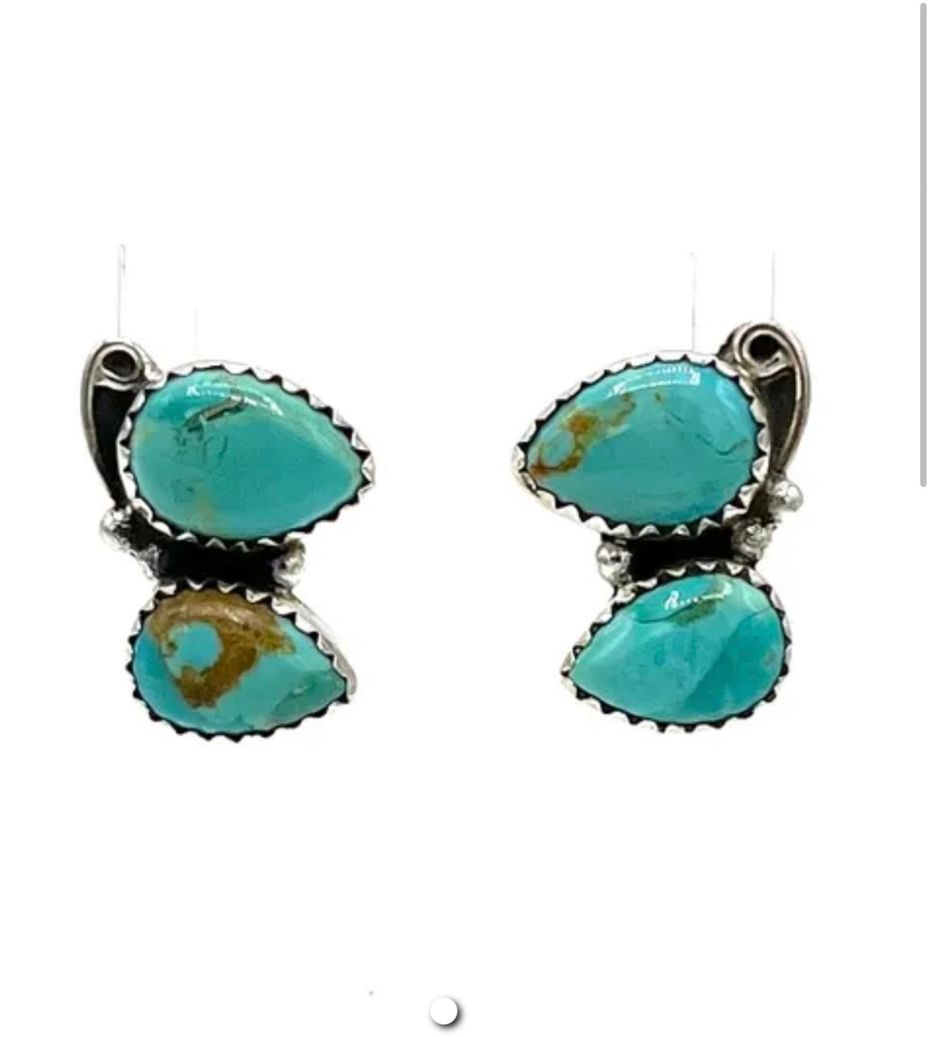 Ester Kingman Turquoise Earrings Hada Collection