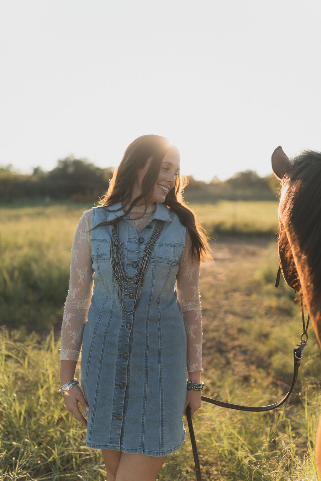 Sweetheart Denim Dress