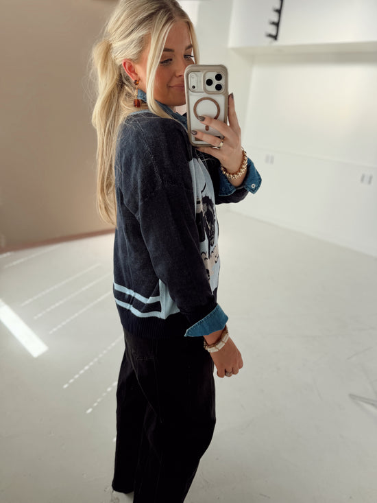 Bronc Blues Cardigan