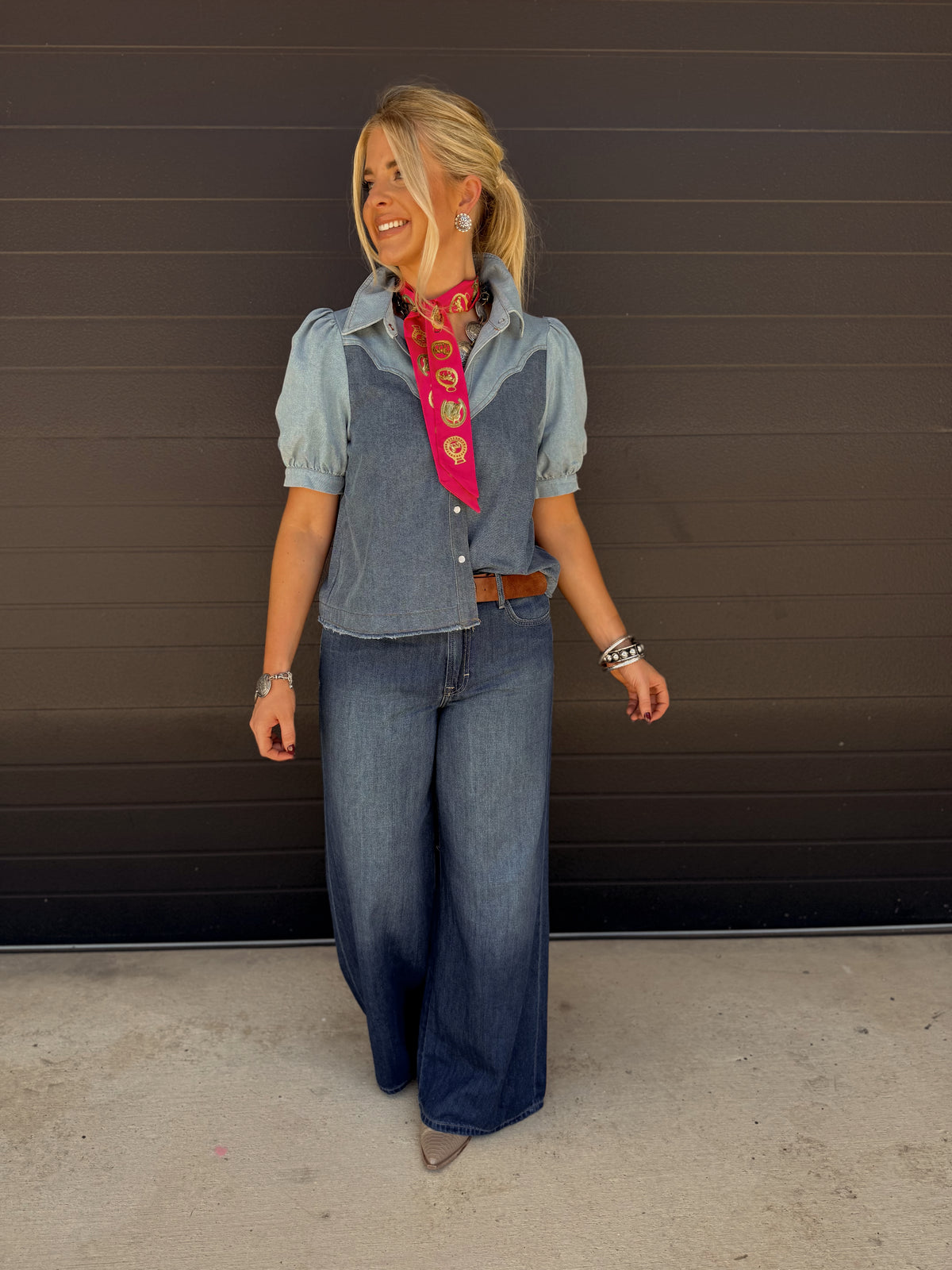 Darla Denim Top