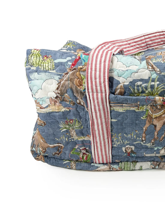 Birdie Chambray Quilted Duffle Bag