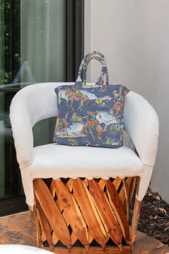 Birdie Chambray Quilted Handbag