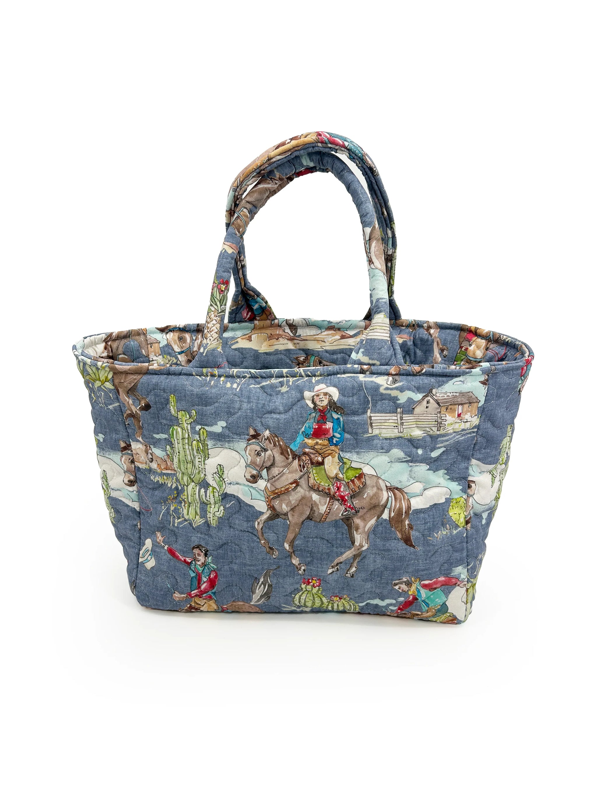 Birdie Chambray Quilted Handbag